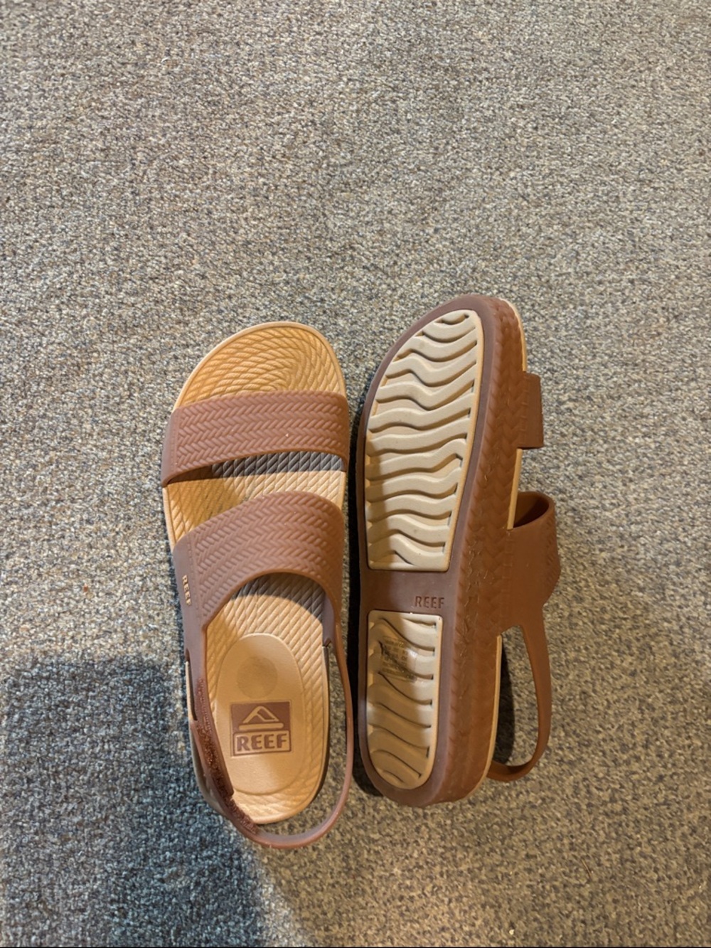 Reef Tan/Brown Dual-Strap Slide Sandals - Picture 2 of 2